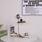 Lola Wall Lamp, Round Disc, Plug-In, Integrated LED, Chrome or Green