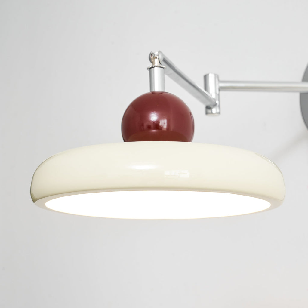 Lola Wall Lamp, Round Disc, Plug-In, Integrated LED, Chrome or Green