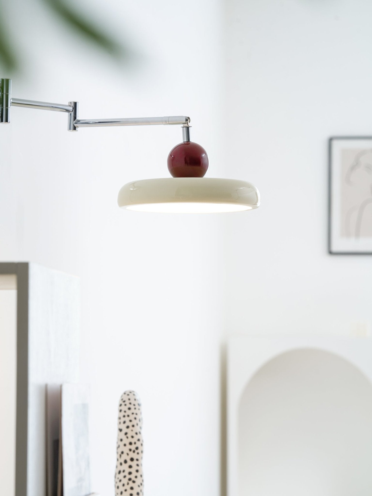 Lola Wall Lamp, Round Disc, Plug-In, Integrated LED, Chrome or Green