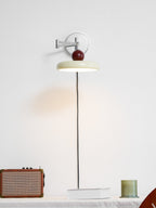 Lola Wall Lamp, Round Disc, Plug-In, Integrated LED, Chrome or Green