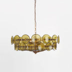 Ventilo Amber Chandelier, Murano-Style Glass Globes, 8 to 12 Lights