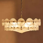 Ventilo Amber Chandelier, Murano-Style Glass Globes, 8 to 12 Lights