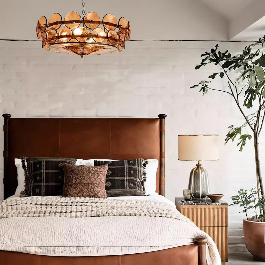 Ventilo Amber Chandelier, Murano-Style Glass Globes, 8 to 12 Lights