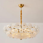 Ventilo Amber Chandelier, Murano-Style Glass Globes, 8 to 12 Lights