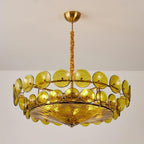Ventilo Amber Chandelier, Murano-Style Glass Globes, 8 to 12 Lights