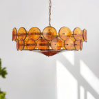 Ventilo Amber Chandelier, Murano-Style Glass Globes, 8 to 12 Lights