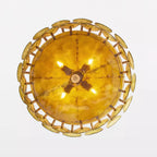 Ventilo Amber Chandelier, Murano-Style Glass Globes, 8 to 12 Lights
