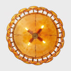 Ventilo Amber Chandelier, Murano-Style Glass Globes, 8 to 12 Lights