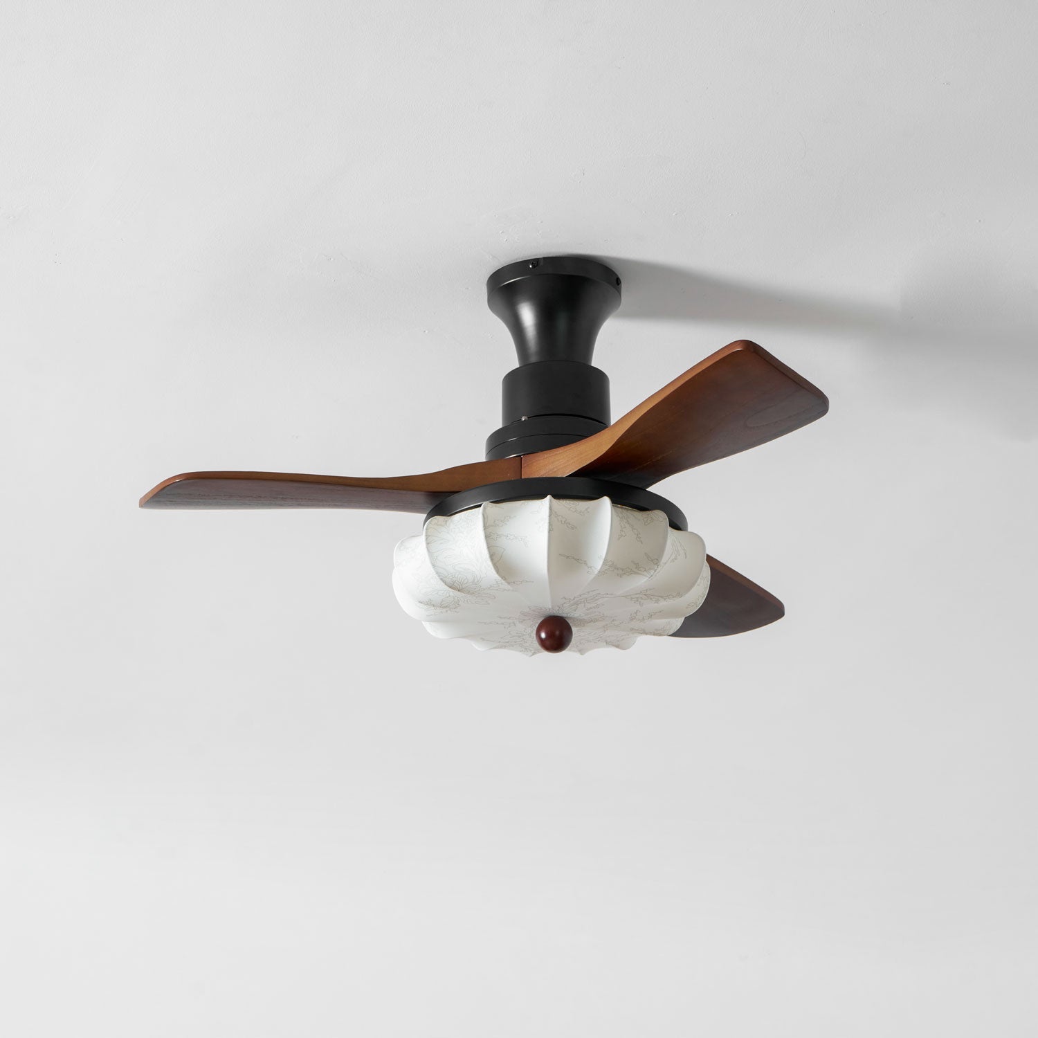 Lotus Bloom ceiling fan light shown against a soft neutral background
