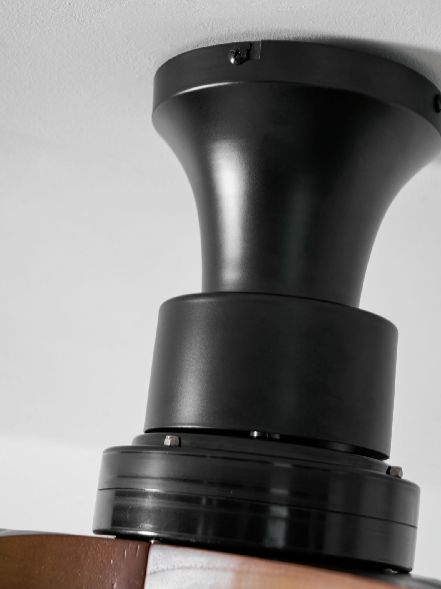 Lotus Bloom ceiling fan light viewed from a low angle