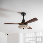 Lotus Bloom ceiling fan light mounted above a living area