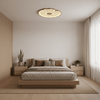 Lotus leaf ceiling light curved leaf edge with warm glow