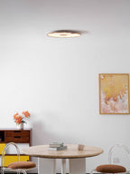 Loftlampe Lotusblad, træstruktur akryl, integreret LED, indbygget montage