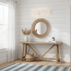 Lotus petal wall lamp in white ceramic with gold spine