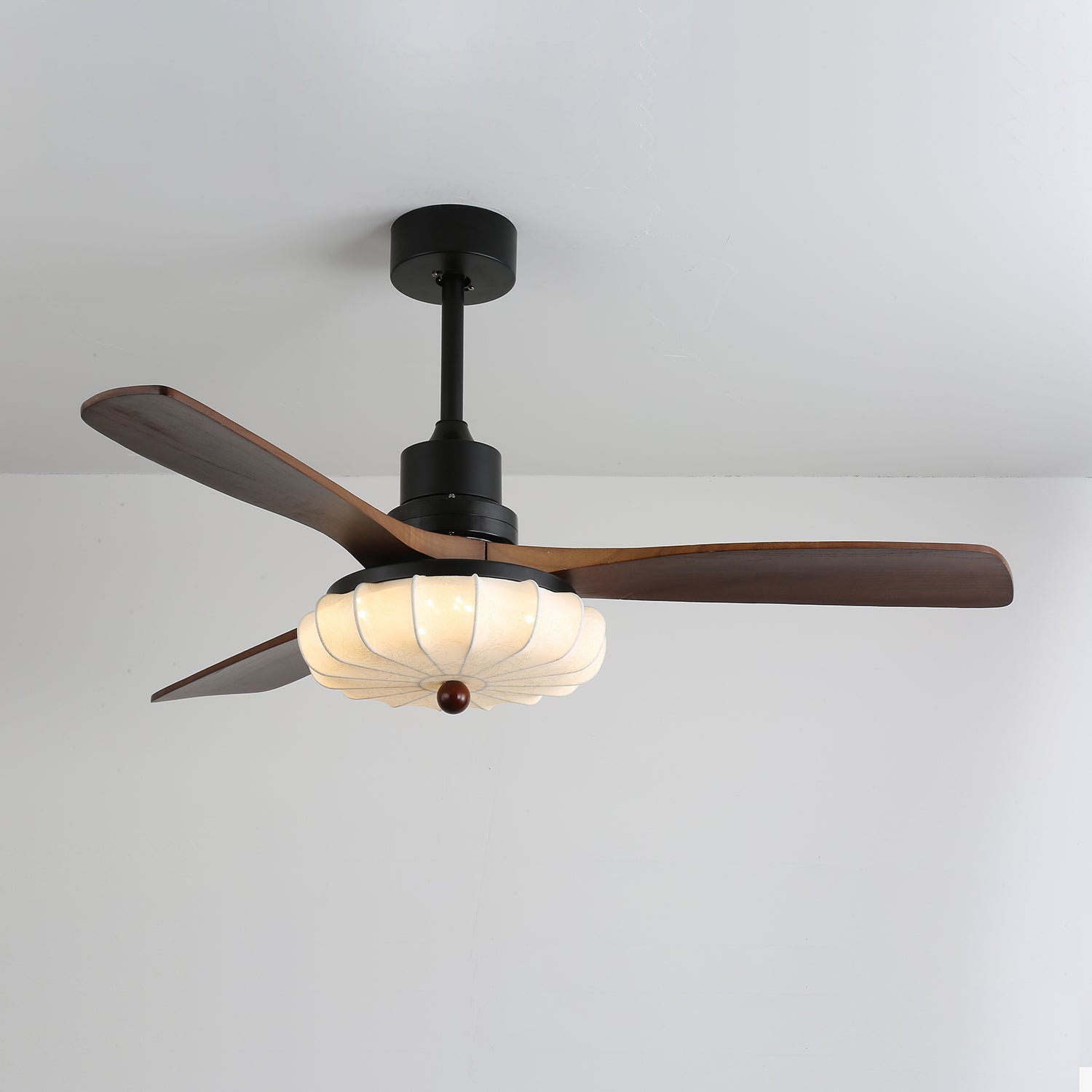 Lotus Bloom ceiling fan light in a styled room interior