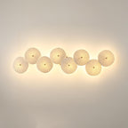 Olivia Ceramic Wall Sconce, Cascading Lotus-Petal Design, G4 Bulb