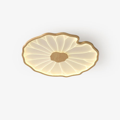 Lotus leaf ceiling light flush mount with warm integrated LED glow