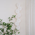 Wall Sconce, White Ceramic Lotus Petals, Gold Spine, G4 Hardwired