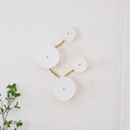 Olivia Ceramic Wall Sconce, Cascading Lotus-Petal Design, G4 Bulb