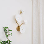 Olivia Ceramic Wall Sconce, Cascading Lotus-Petal Design, G4 Bulb