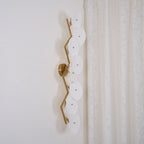Olivia Ceramic Wall Sconce, Cascading Lotus-Petal Design, G4 Bulb