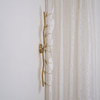 Wall Sconce, White Ceramic Lotus Petals, Gold Spine, G4 Hardwired