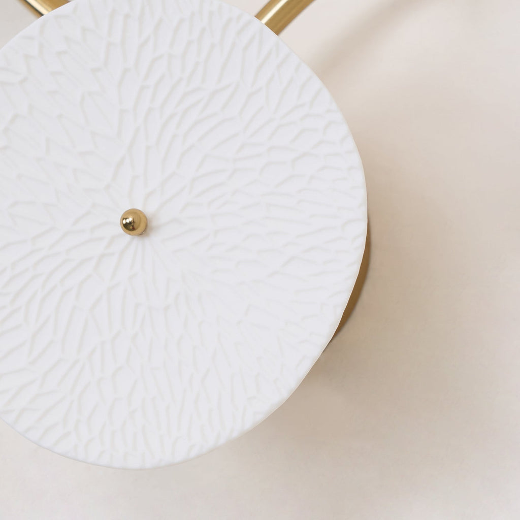 Olivia Ceramic Wall Sconce, Cascading Lotus-Petal Design, G4 Bulb