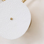 Olivia Ceramic Wall Sconce, Cascading Lotus-Petal Design, G4 Bulb