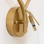Olivia Ceramic Wall Sconce, Cascading Lotus-Petal Design, G4 Bulb