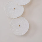 Wall Sconce, White Ceramic Lotus Petals, Gold Spine, G4 Hardwired