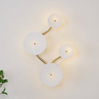 Olivia Ceramic Wall Sconce, Cascading Lotus-Petal Design, G4 Bulb