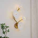 Olivia Ceramic Wall Sconce, Cascading Lotus-Petal Design, G4 Bulb