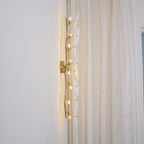 Olivia Ceramic Wall Sconce, Cascading Lotus-Petal Design, G4 Bulb