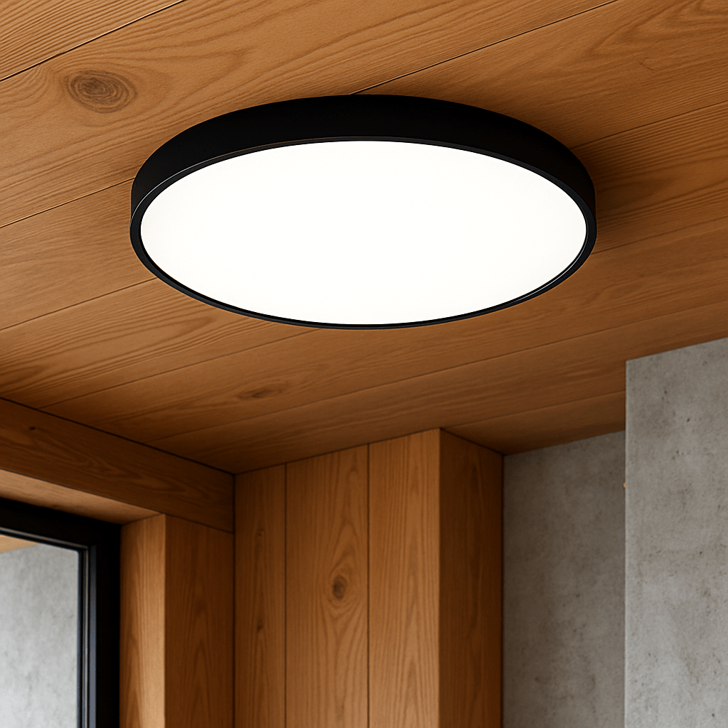 Indbygningsrund loftslampe med LED, 12-tommer jernrammearmatur