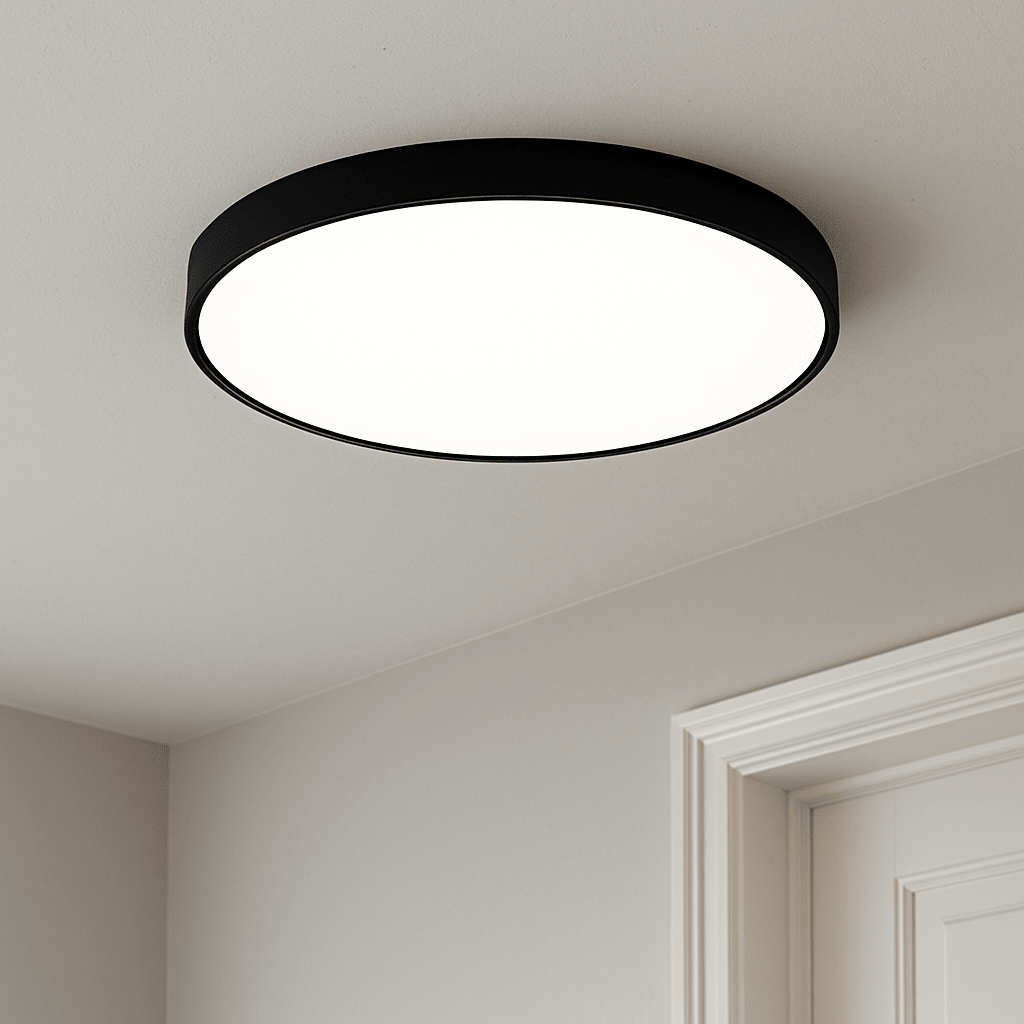 Indbygningsrund loftslampe med LED, 12-tommer jernrammearmatur