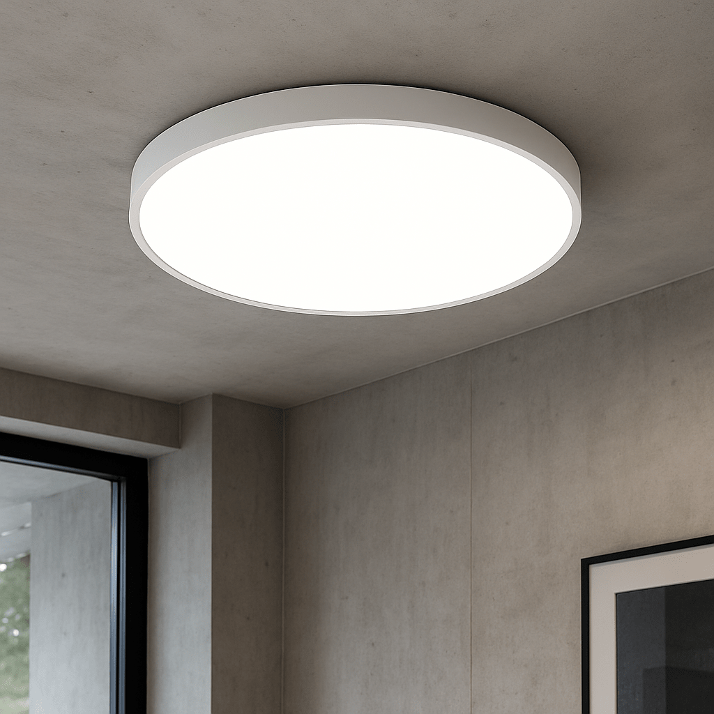 Indbygningsrund loftslampe med LED, 12-tommer jernrammearmatur