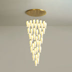 Forty-light Sylirion in the shorter drop, shades massed into a wide tapering cone of warm light