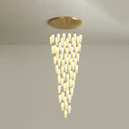 Sixty-four-light Sylirion lit, the densest configuration, shown against a plain grey wall