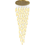 The sixty-four-light Sylirion photographed on white, shades massed into a broad tapering cone