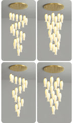 Four-panel line-up of larger Sylirion sizes, each shown lit against the same grey background