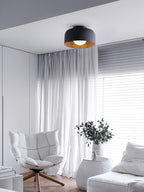 Loftlampe, hvid glasglobus, træstruktur, G9 fastmonteret