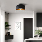 White glass globe light showing wood-grain detail