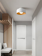 White glass globe light with a sleek matte body