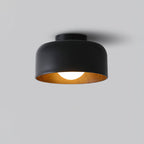 White glass globe ceiling light, warm even glow