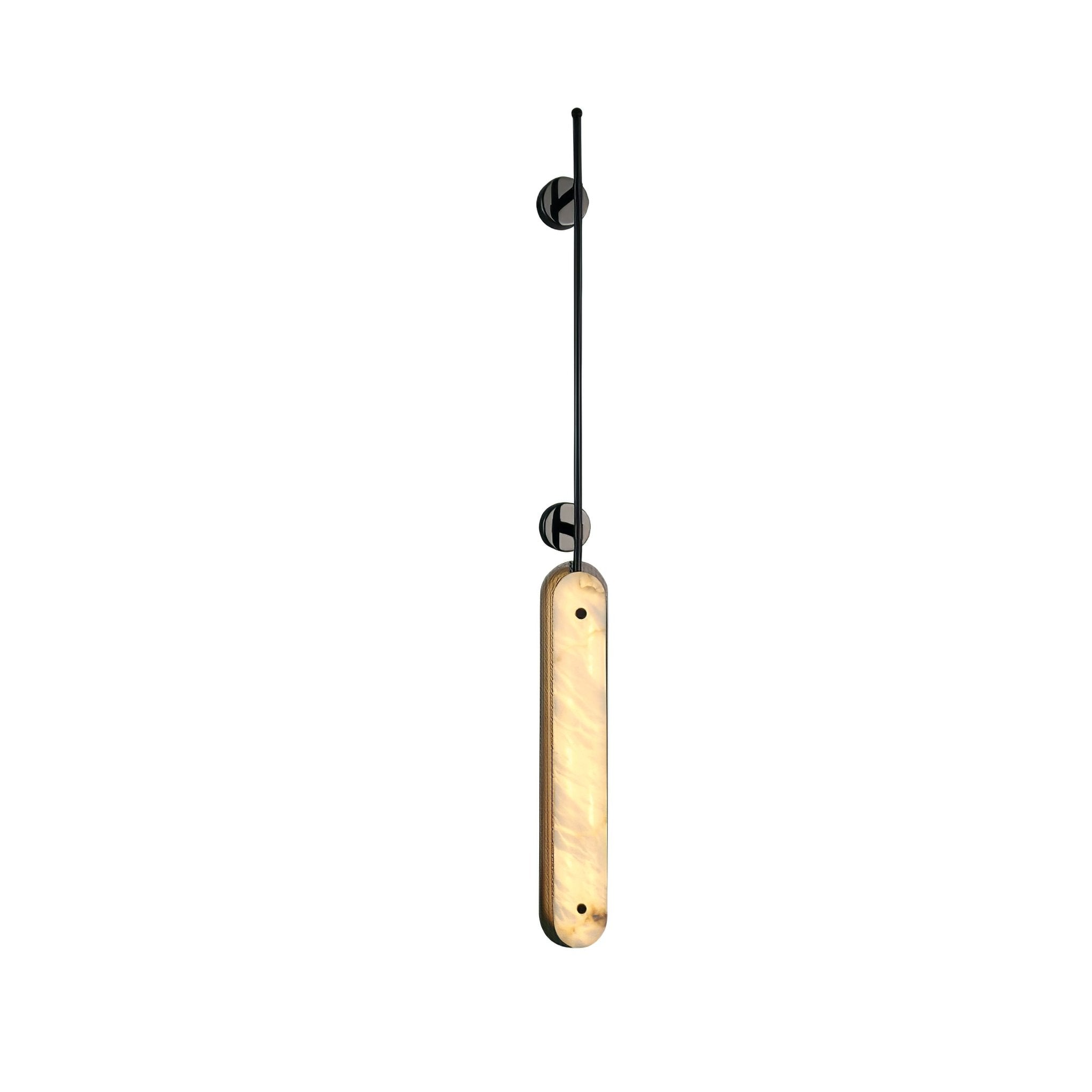 The black version on white with the extended rod, panel suspended well below the mounts.