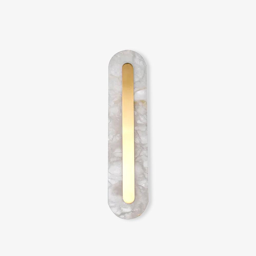 Clérachic unlit Selvia wall light on white, this shade cooler and more mottled grey-white in the stone