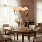 Marshmallow Chandelier, Hand-Sprayed Glass Shades, E26, 3 or 5 Light