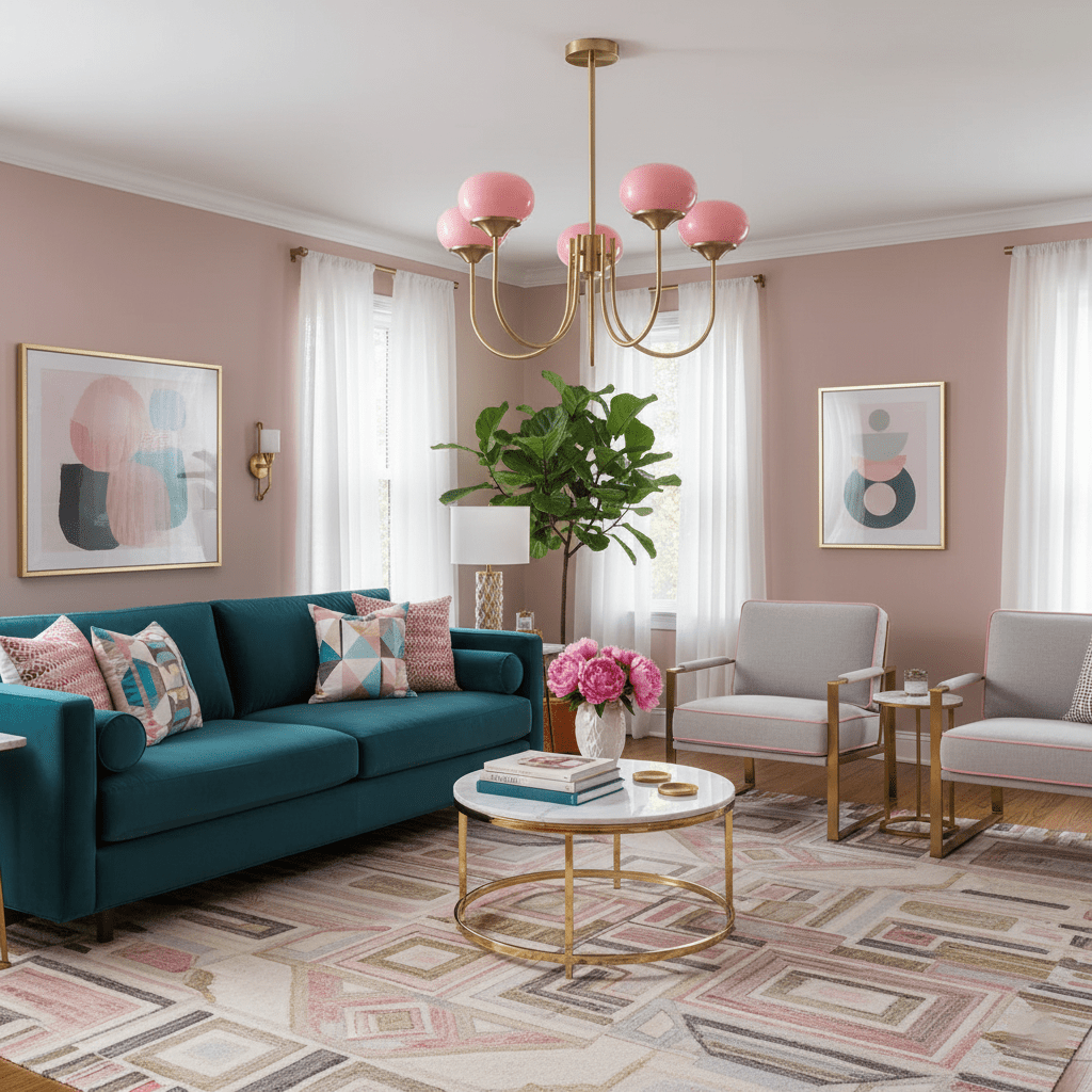 Marshmallow Chandelier, Hand-Sprayed Glass Shades, E26, 3 or 5 Light