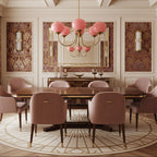 Marshmallow Chandelier, Hand-Sprayed Glass Shades, E26, 3 or 5 Light