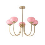 Marshmallow Chandelier, Hand-Sprayed Glass Shades, E26, 3 or 5 Light